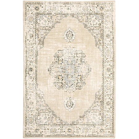 Oriental Weavers 3 ft. 3 in. x 5 ft. 2 in. Andorra 303D RectangleArea RugBeige A303D0117170ST